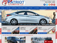 Tablet Screenshot of patriotautomotiveky.com